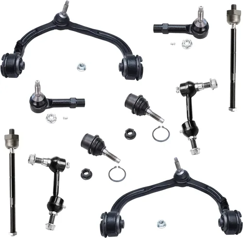 Vista 206 de Detroit Axle - Kit de suspensión de 10 piezas para Nissan Frontier Xterra Pathfinder 2005-2012, 4 brazos de control superiores inferiores