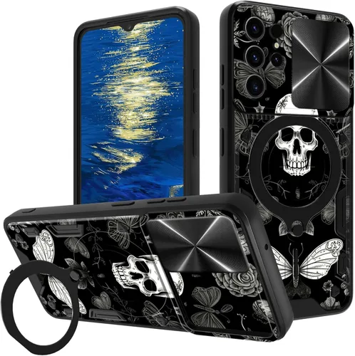 Vista 61 de for Samsung Galaxy A35 5G Phone Case 6.6" with Slide Camera Cover & 360 Degree Rotate Ring Stand Kickstand A Black Cat Dual Layer Hybrid Heavy Duty