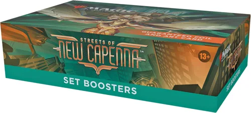 Vista 2 de Magic The Gathering Streets of New Capenna Set Booster Box 30 paquetes + 1 caja de decoración (361 cartas mágicas)