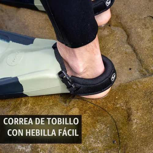 Vista 5 de Ho Stevie! Protectores de aletas de alta calidad, acolchado extra cómodo, sin aletas de natación perdidas mientras haces bodysurf o bodyboard
