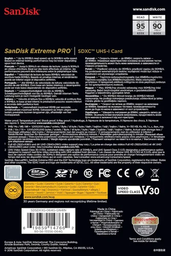 Vista 5 de Tarjeta de memoria SanDisk Extreme Pro