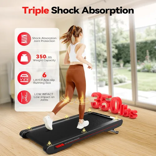 Vista 3 de Sperax Walking Treadmill Pad with APP, 3 in 1 Under Desk Treadmill, 400W Low Noise Walking Vibration Pad with Remote Control,Portable Treadmills for