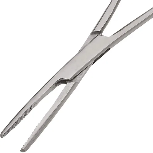 Vista 4 de SURGICAL ONLINE Juego de 2 héstatos curvos y rectos de 5 pulgadas, pinzas de bloqueo de acero inoxidable, ideal para enfermeras, fórceps de pesca