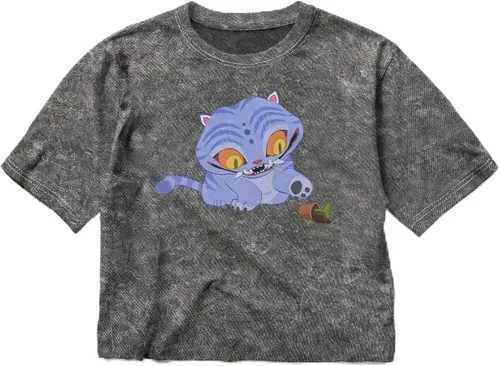 KPop Demon Hunters Juniors Mischievous Derpy Flowerpot - Camiseta recortada, color negro