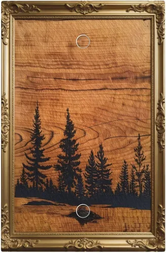 Vista 10 de Cubiertas de Interruptor de Luz Artísticas Decorativas Boho Figura Abstracta Interruptor de Pared Único Placa de Interruptor Decorativo Placa