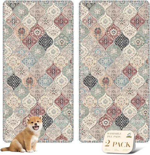 Vista 14 de nunubaby Almohadillas reutilizables para orina de perros, para jaulas y pisos, Almohadillas lavables para orina de perros, elegantes, Beige