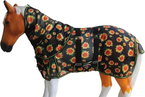 Vista 13 de CHALLENGER 36" Miniatura Destete Burro Pony Caballo Potro Verano Flysheet Marrón Floral 51831