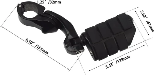 Vista 6 de FOVPLUE Estriberas de Carretera de 1.25", Estriberas de Carretera Ajustables Anguladas Cortas con Soportes para Harley Touring Street Glide Electra