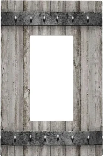 Vista 121 de Mid Century Morden Boho - Placa de pared para interruptor de luz dúplex de 1 banda, placa frontal decorativa eléctrica para receptáculo para baño