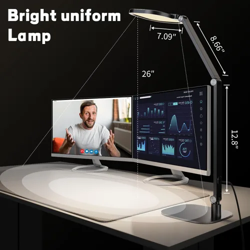 Vista 6 de Lámpara de escritorio LED LitONES para oficina en casa, luz de escritorio moderna para el cuidado de los ojos, luz de computadora de 3 temperaturas