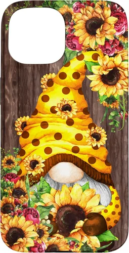 Vista 6 de Yellow Sunflower Gnome for Women Cute Summer Flower Pattern Case for iPhone 17