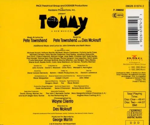 Vista 2 de The Who's Tommy Original Cast Recording 1992 Broadway Revival