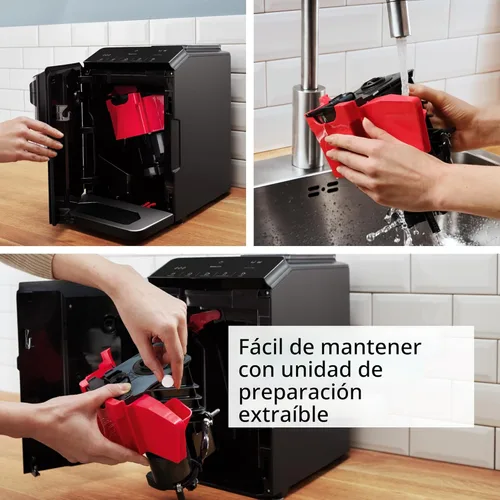 Vista 7 de Bosch Máquina de café y espresso totalmente automática - Bebidas de un solo toque, súper cafetera de calidad barista, panel de control táctil, gran