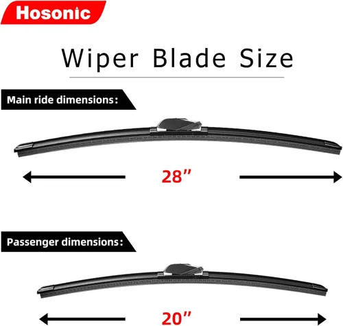 Vista 12 de Limpiaparabrisas de 28 pulgadas + 24 pulgadas, compatible con Honda Civic 2015-2006, Chevrolet Cruze 2019-2018, Ford C-Max 2019-2013