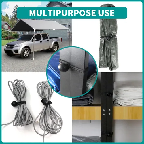 Vista 5 de Cuerda elástica de bola resistente, versátil, para uso en interiores o exteriores, lona para amarrar, organizar y asegurar, cuerdas elásticas