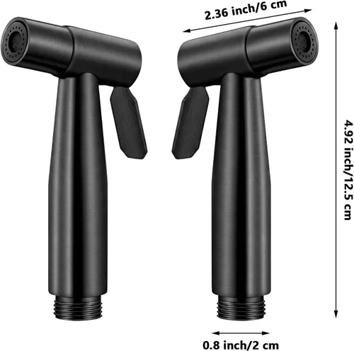 Vista 2 de Mudder Cabezal rociador de bidé, accesorio de bidé de acero inoxidable para inodoro, paño de mano, rociador de pañales de baño para cocina, control