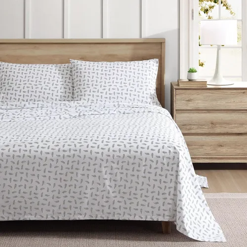 Vista 9 de Eddie Bauer - Juego de sábanas individuales XL, sábanas de percal de algodón, sábanas frescas y crujientes, ideales para dormitorio