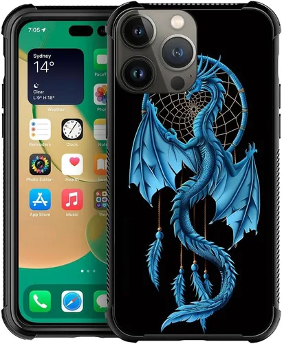 Vista 18 de CARLOCA Funda compatible con iPhone 15 Pro Max, diseño de gato negro de Mumbai Clivia, ultra protección, a prueba de golpes, de silicona suave, TPU
