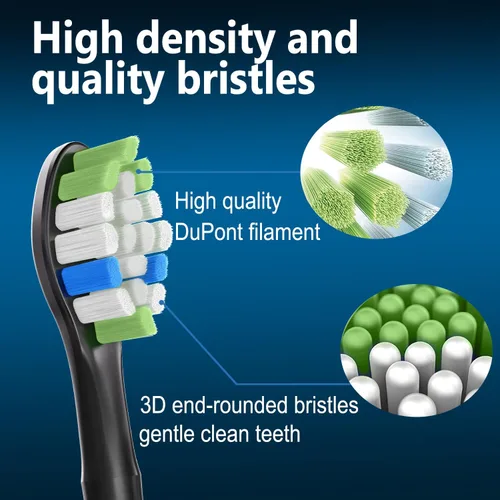 Vista 4 de Cabezales de cepillo de repuesto compatibles con Philips Sonicare ProtectiveClean 6100, 5100, 4100 cepillo de dientes eléctrico, cabezal de cepillo