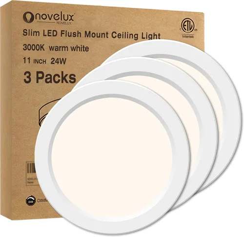 Vista 12 de Lámpara de techo de montaje empotrado de 5.4 pulgadas regulable con ETL CERT, luces LED blancas de 5000 K, lámpara de techo redonda ultrafina