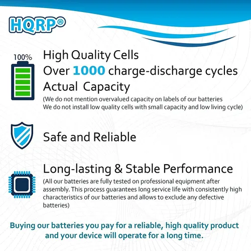 Vista 6 de HQRP Paquete de 2 baterías inalámbricas para teléfono compatibles con VTech CS6199 CS6629 CS6709 CS6729 CS6829 CS6859 CS80100 CS81100 DS6151 DS6520
