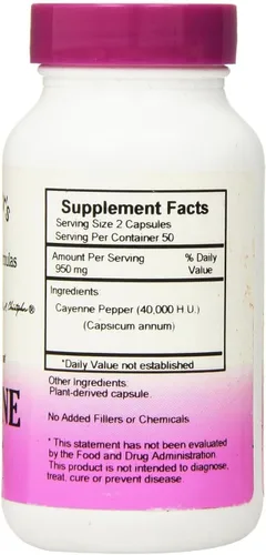 Vista 2 de Christopher's Original Formulas Fórmula de cayena, suplemento herbario natural, 100 cápsulas