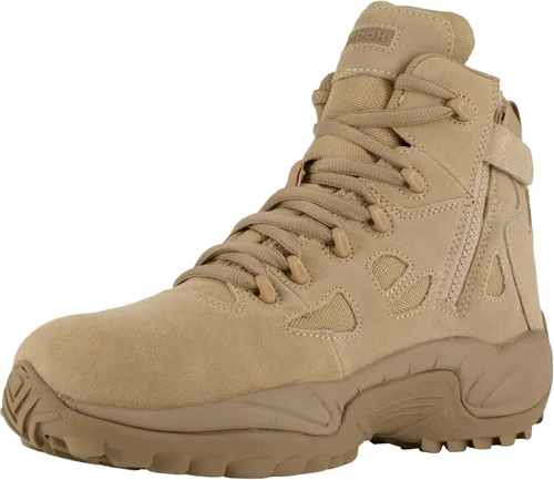 Reebok Botas tácticas para hombre RB8694 Rapid Response RB con punta de composite de 6 pulgadas, con cierre lateral, color desierto, para uso