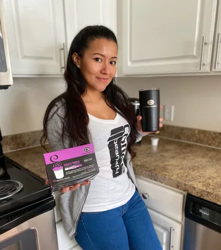 Vista 5 de Coffee Beanery - Cápsulas de café en grano de vainilla Cápsulas de café saborizadas de 12 unidades Café arábica 100% especial Cápsulas de café