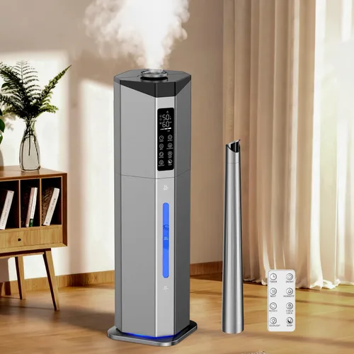Vista 10 de Warm & Cool Mist Humidifier - GloryAir Black 6L Quiet Top Fill Humidifiers for Bedroom Large Room with Smart Humidity Control, Remote Control
