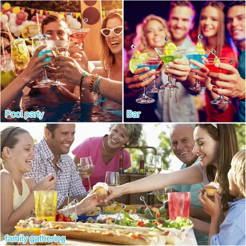 Vista 7 de PECULA 30 palillos de cóctel, brochetas de aperitivo de acero inoxidable, pinchos de cóctel lavables y reutilizables, palillos de dientes