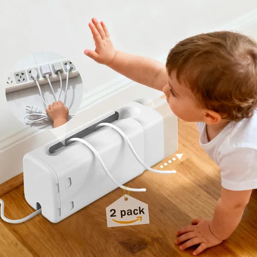 Vista 8 de Babylush Caja de cubierta de regleta a prueba de bebés, 1 paquete