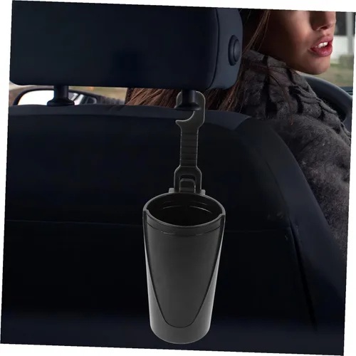 Vista 6 de STOBAZA Multifunctional Hanging Car Trash Can Headrest Mount Space-saving Organizer with Plastic for Vehicle Storage and