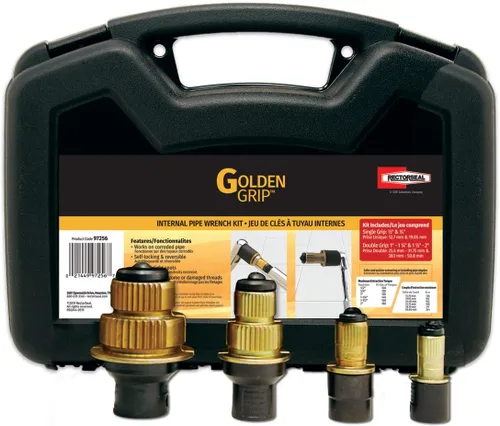 Rectorseal 97256 Goldengrip - Juego de llaves de tubo interno, 4 unidades