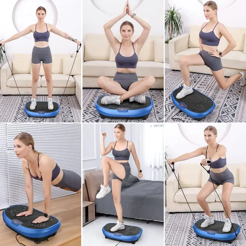Vista 8 de AXV Vibration Plate Exercise Machine Whole Body Workout Power Vibrate Fitness Platform Vibrating Machine Exercise Board for Weight Loss Shaping