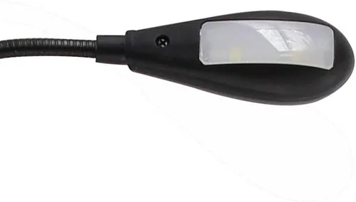 Vista 3 de HANERDUN Brillante LED USB Lámpara de lectura de luz para portátil Cuello Flexible Negro