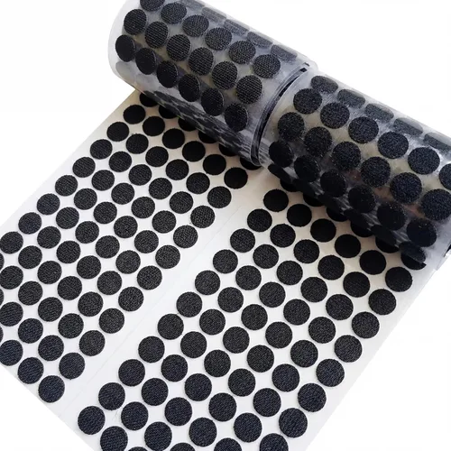 Puntos autoadhesivos, adhesivo fuerte, 1000 unidades (500 pares) puntos de nailon adhesivos de 0.59 pulgadas de diámetro, puntos de gancho y bucle