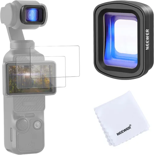 Vista 18 de NEEWER Juego de Filtro ND Magnético Compatible con DJI Osmo Pocket 3 Combo de Accesorios para Creadores, ND Variable ND2-32 de Neblina Negra