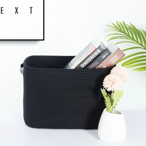 Vista 2 de MINTWOOD Design Paquete de 3 canastas de almacenamiento para estantes, canastas decorativas para organizar, canastas tejidas para almacenamiento