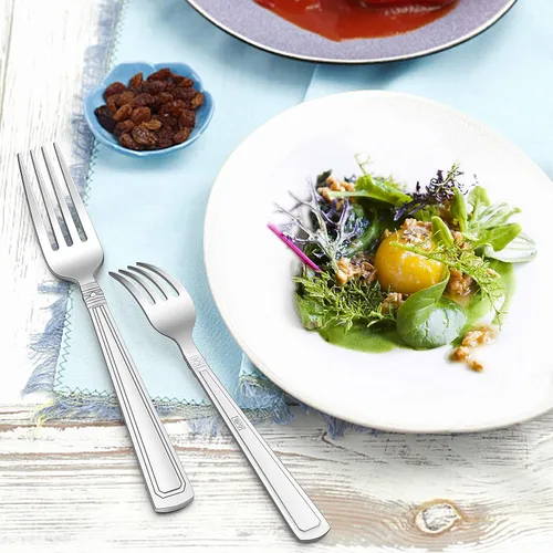 Vista 6 de LIANYU Juego de cubiertos elegantes de 60 piezas de acero inoxidable para 12, utensilios de cocina de lujo, incluye tenedores, cuchillos, cucharas