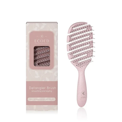 Vista 10 de Cepillo de pelo Ecoed, cepillo ventilado desenredante, desenreda y alisa rápidamente el cabello para pelo rizado, grueso y liso, cepillo de pelo Azul