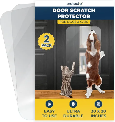 Vista 9 de PROTECTO Protector de Puerta de 18 x 12 pulgadas contra Arañazos de Perros – Protector contra Arañazos de Gatos y Perros para Uso Interior/Exterior