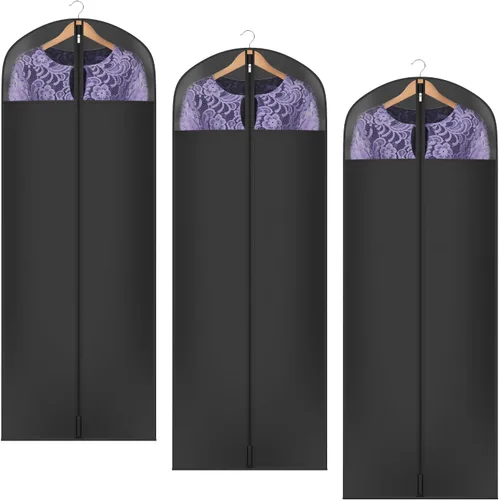 Vista 16 de Univivi Bolsa para Trajes Bolsa de Ropa para Colgar Ropa, 40" Ligera con Cremallera Completa Lavable Funda para Trajes con Ventana Grande Visible