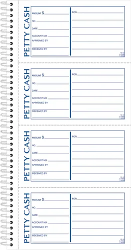 Adams Espiral pequeño libro de efectivo, 2 partes, sin carbono, 4 mensajes por página, 200 juegos por libro (SC1156)