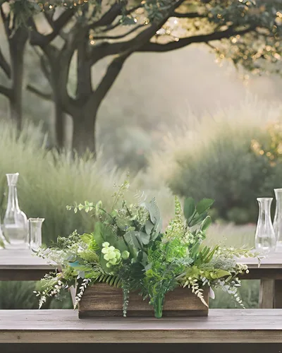 Vista 7 de UiiziC Ramas de flores artificiales de tallo de hoja, plantas de plástico falsas para relleno de jarrón, arreglos florales, guirnaldas, ramos