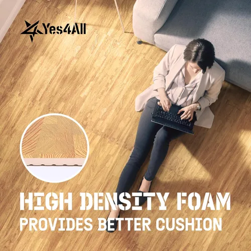Vista 7 de Yes4All Alfombrillas Entrelazadas de EVA, Baldosas de Suelo tipo Rompecabezas, Acolchado de Suelo de Espuma con Borde para Muebles, Espacio