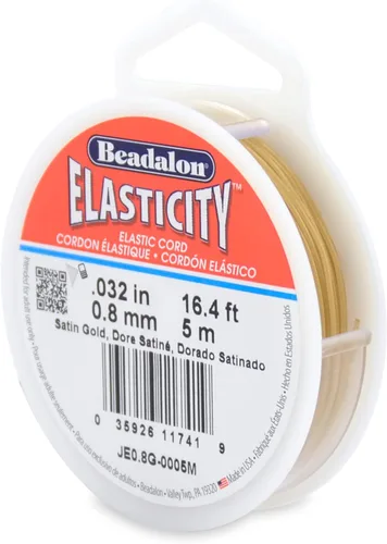 Vista 37 de Beadalon - Cordón elástico para joyería (0,5 mm, 5 m), color negro