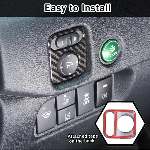 Vista 5 de Interruptor de ajuste de espejo retrovisor para Honda Pilot 2016-2022/Ridgeline 2017-2023/Passport 2019-2023, accesorios de protector decorativo