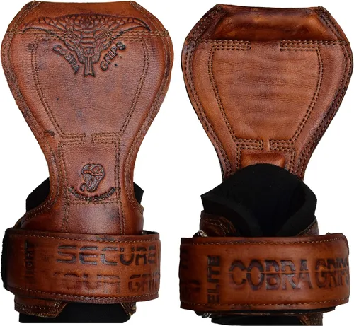Vista 31 de Cobra Grips Weight Lifting Gloves with Adjustable Neoprene Padded Wrist Wraps - Heavy Duty Alternative to Power Lifting Hooks for Deadlifts