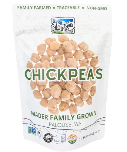 Vista 10 de Bolsa de garbanzos, proyecto verificado sin OGM 100% sin irradiadiar Certificado Kosher Parve cultivado en EE.UU. Con rastreo de campo