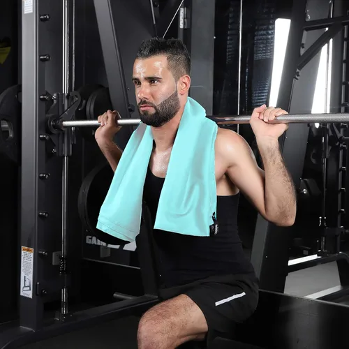 Vista 7 de Toalla de microfibra Rainleaf perfecta para viajes y gimnasio y camping. Secado rápido - Super absorbente - Ultra compacta - Liviana. Adecuada